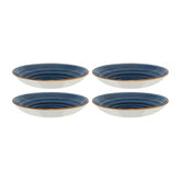Dusk dia.9" h:2" 34 oz. Round Blue Vitrified Bowl (Set of 4)