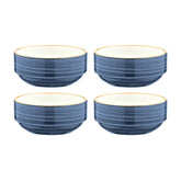 Bonna China Night Blue dia.5.5" h:2.5" 17 oz. Round Blue Porcelain Bowl (Set of 4)