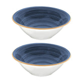 Dusk dia.8" h:2.5" 30 oz. Round Blue Vitrified Bowl (Set of 2)