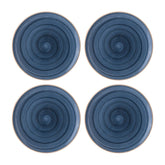Bonna China Night Blue dia.8.25" Round Blue Porcelain Plate (Set of 4)
