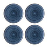 Bonna China Night Blue dia.9" Round Blue Porcelain Plate (Set of 4)