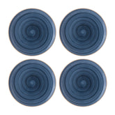 Dusk dia.9" Round Blue Vitrified Plate (Set of 4)