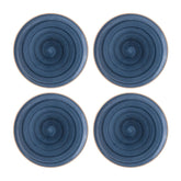 Bonna China Night Blue dia.12" Round Blue Porcelain Plate (Set of 4)