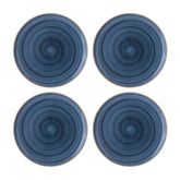 Dusk dia.12" Round Blue Vitrified Plate (Set of 4)