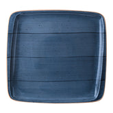 Bonna China Night Blue 12.75" x 12" x h:0.75" Square Blue Porcelain Platter
