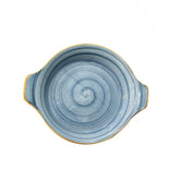 Dusk dia.9.75" h:1.75" 25 oz. Round Blue Vitrified Oven Dish