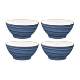 Bonna China Night Blue dia.4.75" h:2.25" 10 oz. Round Blue Porcelain Bowl (Set of 4)