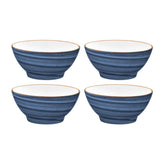 Dusk dia.4.75" h:2.25" 10 oz. Round Blue Vitrified Bowl (Set of 4)