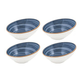 Dusk dia.6.5" h:3" 12 oz. Round Blue Vitrified Bowl (Set of 4)
