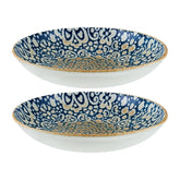 Alhambra dia.11" h:2.5" 57 oz. Round Decorated Vitrified Bowl (Set of 2)