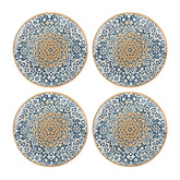 Bonna China Española dia.8.25" Round Decorated Porcelain Plate (Set of 4)
