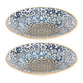 Alhambra dia.10.75" h:2.25" 16 oz. Round Decorated Vitrified Bowl (Set of 2)
