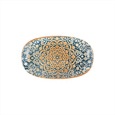 Alhambra 11.25" x 6.75" x h:1.25" Oval Decorated Vitrified Platter (1 each)