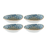 Alhambra 4" x 3" x h:0.75" 1 oz. Organic Decorated Vitrified Bowl (Set of 4)