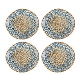 Bonna China Española 6" x 5.5" Organic Decorated Porcelain Plate (Set of 4)