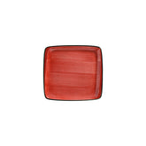 Bonna China Passion 8.5" x 8" Square Red Porcelain Plate (Set of 2)