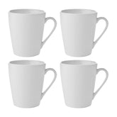 Delta-Coupe dia.3.25" h:3.75" 9 oz. Round White Porcelain Mug (Set of 4)