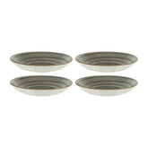 Bonna China Gris dia.9" h:2" 34 oz. Round Grey Porcelain Bowl (Set of 4)