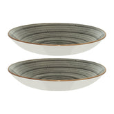 Space dia.10" h:2" 44 oz. Round Gray Vitrified Bowl (Set of 2)