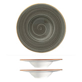Space dia.11" h:2.5" 14 oz. Round Gray Vitrified Bowl (Set of 2)