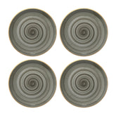 Bonna China Gris dia.6.75" Round Grey Porcelain Plate (Set of 4)
