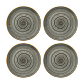 Bonna China Gris dia.7.5" Round Grey Porcelain Plate (Set of 4)