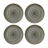 Space dia.7.5" Round Gray Vitrified Plate (Set of 4)