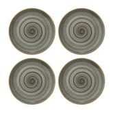 Space dia.8.25" Round Gray Vitrified Plate (Set of 4)