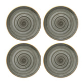 Space dia.10" Round Gray Vitrified Plate (Set of 4)
