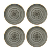 Space dia.10.5" Round Gray Vitrified Plate (Set of 4)