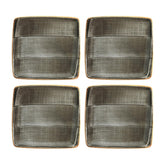 Space 6.25" x 5.75" Square Gray Vitrified Plate (Set of 4)
