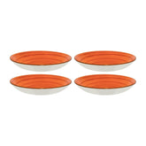 Bonna China Sienna dia.9" h:2" 34 oz. Round Terracotta Porcelain Bowl (Set of 4)