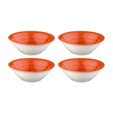 Bonna China Sienna dia.6.25" h:2" 13 oz. Round Terracotta Porcelain Bowl (Set of 4)