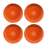 Bonna China Sienna dia.6.75" Round Terracotta Porcelain Plate (Set of 4)