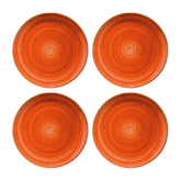 Bonna China Sienna dia.9" Round Terracotta Porcelain Plate (Set of 4)