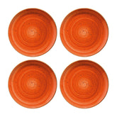 Bonna China Sienna dia.10" Round Terracotta Porcelain Plate (Set of 4)