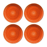 Bonna China Sienna dia.12" Round Terracotta Porcelain Plate (Set of 4)