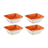 Terracota 3.5" x 3.5" x h:1.25" 1 oz. Square Terracotta Vitrified Ramekin (Set of 4)