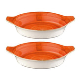 Bonna China Sienna dia.7.5" h:1.5" Round Terracotta Porcelain Oven Dish (Set of 2)