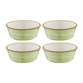 Therapy dia.4.75" h:1.75" 10 oz. Round Green Vitrified Bowl (Set of 4)