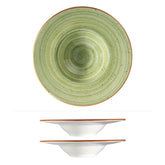 Bonna China Natura dia.11" h:2.5" 14 oz. Round Green Porcelain Bowl (Set of 2)