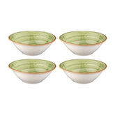Bonna China Natura dia.6.25" h:2" 13 oz. Round Green Porcelain Bowl (Set of 4)