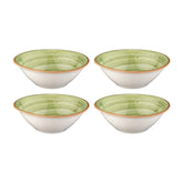 Therapy dia.6.25" h:2" 13 oz. Round Green Vitrified Bowl (Set of 4)