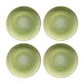 Therapy dia.6.75" Round Green Vitrified Plate (Set of 4)