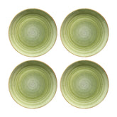 Bonna China Natura dia.9" Round Green Porcelain Plate (Set of 4)