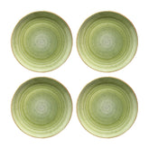 Therapy dia.10" Round Green Vitrified Plate (Set of 4)