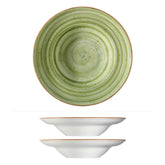Bonna China Natura dia.11.75" h:2.5" 19 oz. Round Green Porcelain Bowl (Set of 2)
