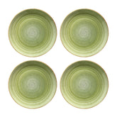 Bonna China Natura dia.12" Round Green Porcelain Plate (Set of 4)