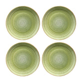 Therapy dia.12" Round Green Vitrified Plate (Set of 4)