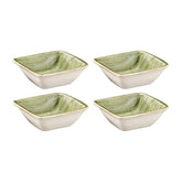 Bonna China Natura 3.5" x 3.5" x h:1.25" 1 oz. Square Green Porcelain Ramekin (Set of 4)